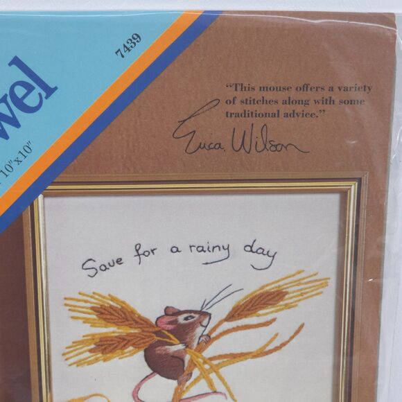 Field Mouse Pillow Kit Columbia Minerva Creative Crewel Grannycore Erica Wilson‎ - Picture 2 of 5